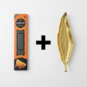 Cynamonowo-Pomarańczowe Kadzidełka Ambar Perfums – 20 Sztuk z podstawką